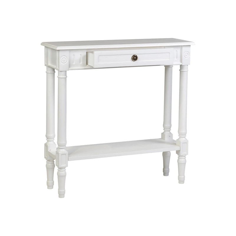 Table console traditionnelle noire / grise / blanche avec tiroir