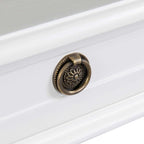 Table console traditionnelle noire / grise / blanche avec tiroir