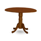 Table à manger ronde à pied central pour 4 personnes – Chêne / Noir / Blanc / Acajou / Hêtre / Marron selle