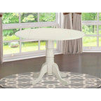 Table à manger ronde à pied central pour 4 personnes – Chêne / Noir / Blanc / Acajou / Hêtre / Marron selle