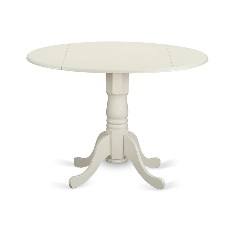 Table à manger ronde à pied central pour 4 personnes – Chêne / Noir / Blanc / Acajou / Hêtre / Marron selle