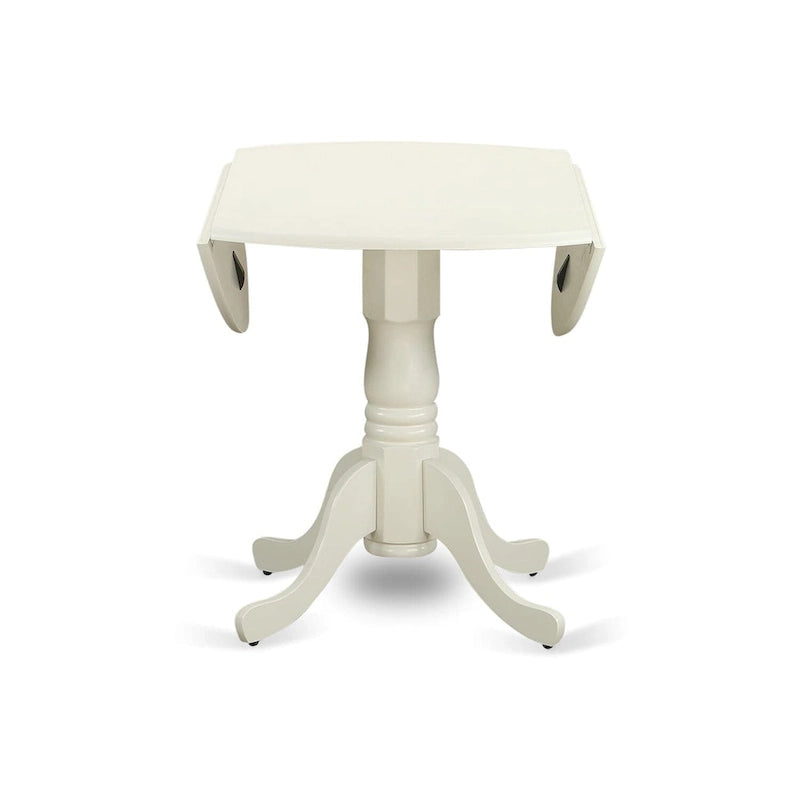 Table à manger ronde à pied central pour 4 personnes – Chêne / Noir / Blanc / Acajou / Hêtre / Marron selle