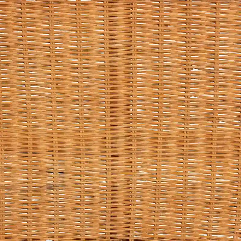 Console demi-lune en osier brun naturel