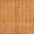Console demi-lune en osier brun naturel