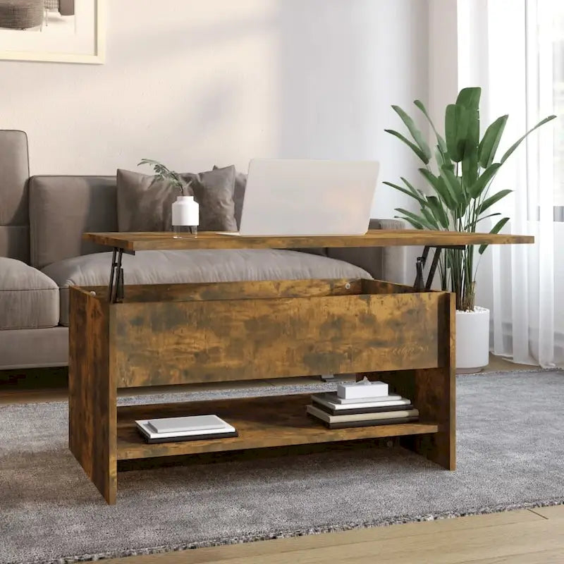 Table basse relevable – Plusieurs coloris, Bois manufacturé, 1 unité