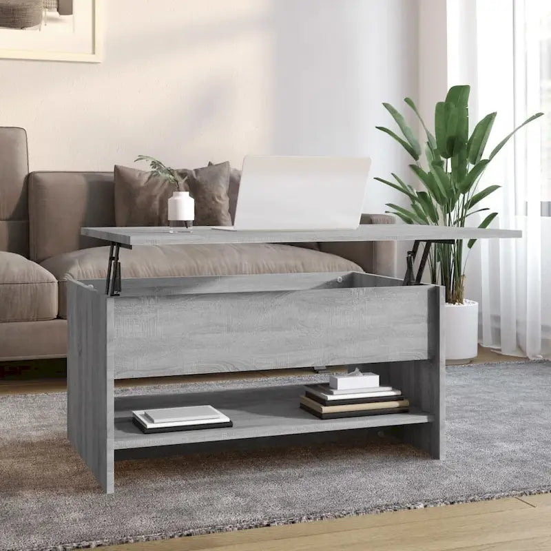 Table basse relevable – Plusieurs coloris, Bois manufacturé, 1 unité