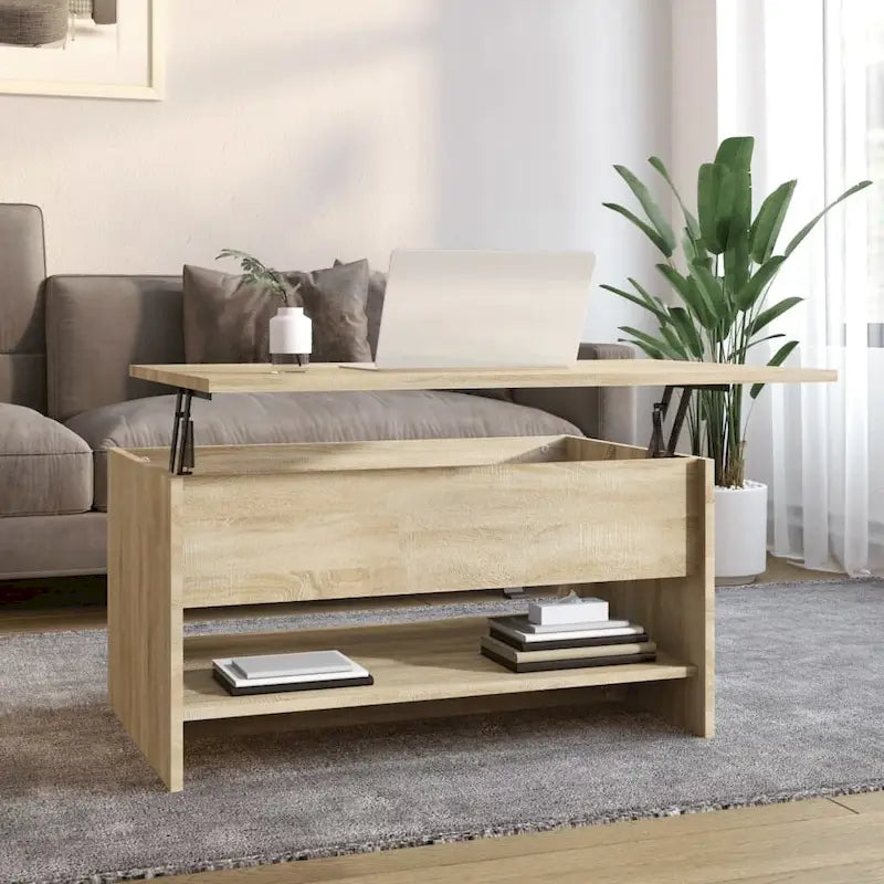 Table basse relevable – Plusieurs coloris, Bois manufacturé, 1 unité