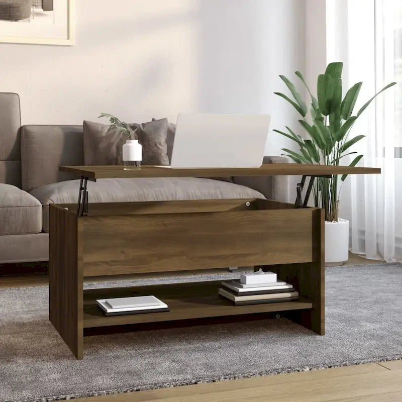 Table basse relevable – Plusieurs coloris, Bois manufacturé, 1 unité