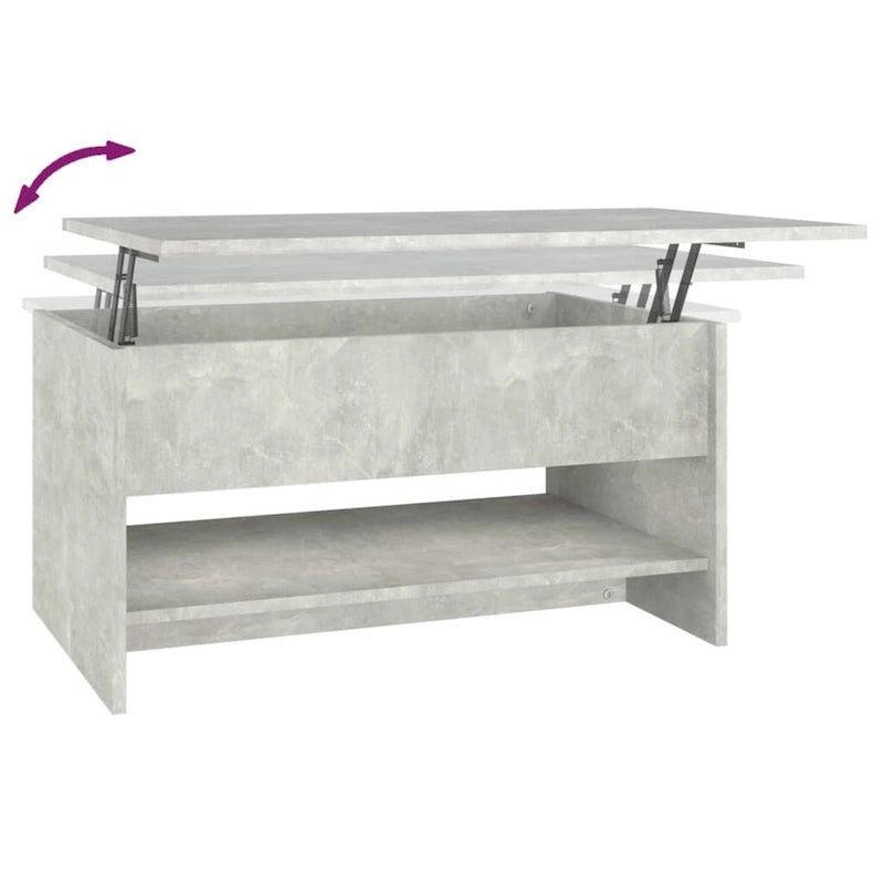 Table basse relevable – Plusieurs coloris, Bois manufacturé, 1 unité