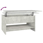 Table basse relevable – Plusieurs coloris, Bois manufacturé, 1 unité