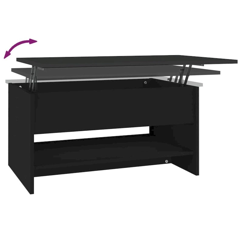 Table basse relevable – Plusieurs coloris, Bois manufacturé, 1 unité