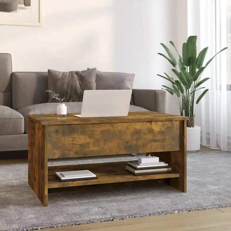 Table basse relevable – Plusieurs coloris, Bois manufacturé, 1 unité