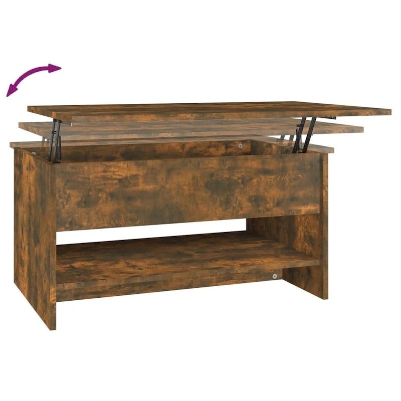 Table basse relevable – Plusieurs coloris, Bois manufacturé, 1 unité