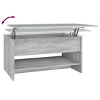 Table basse relevable – Plusieurs coloris, Bois manufacturé, 1 unité