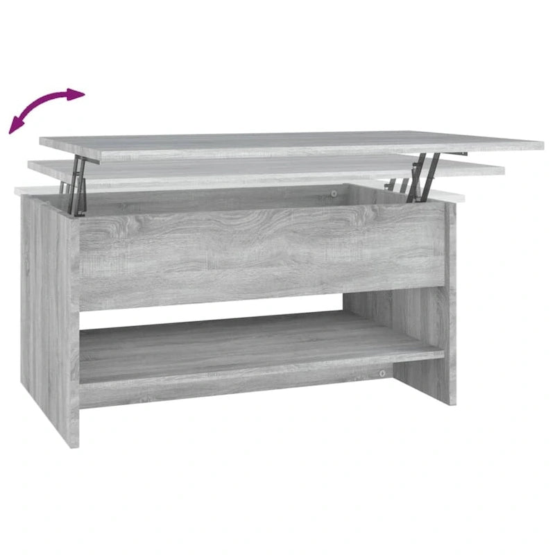 Table basse relevable – Plusieurs coloris, Bois manufacturé, 1 unité