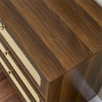 Commode à 6 tiroirs — Noyer Naturel / Chêne / Noir | Assemblage à 2 personnes