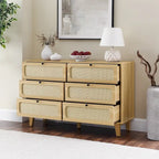 Commode à 6 tiroirs — Noyer Naturel / Chêne / Noir | Assemblage à 2 personnes