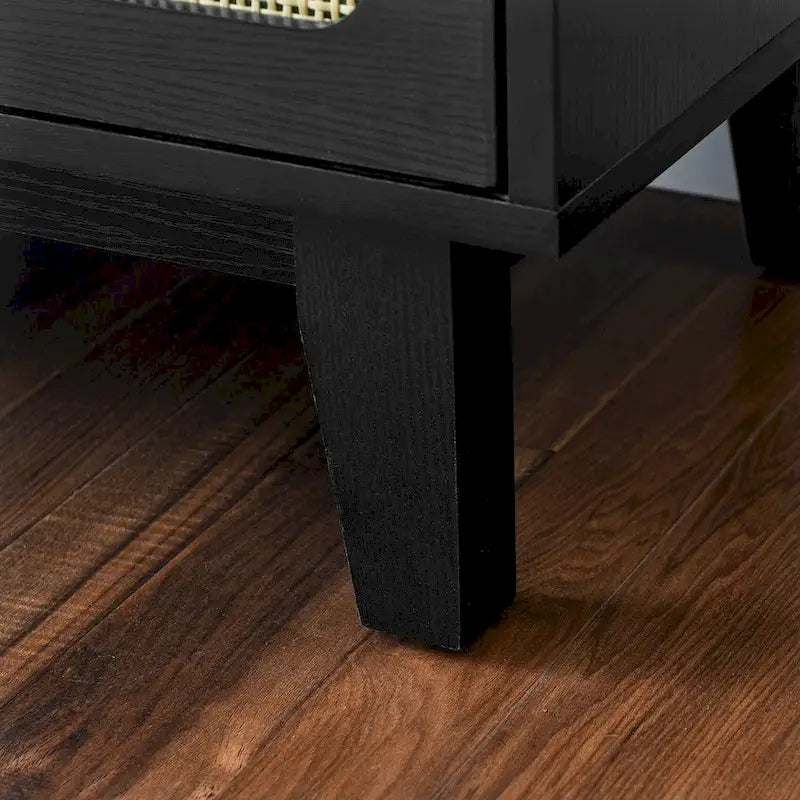 Commode à 6 tiroirs — Noyer Naturel / Chêne / Noir | Assemblage à 2 personnes