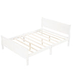 Cadre de lit traîneau Espresso / Blanc / Chêne avec pied de lit — Lit simple / double / grand, 1 à 2 personnes