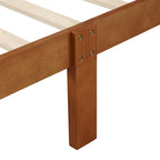 Cadre de lit traîneau Espresso / Blanc / Chêne avec pied de lit — Lit simple / double / grand, 1 à 2 personnes