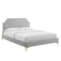 Lit Queen plateforme en velours Gris clair / Rose / Bleu marine / Menthe / Rose poudré / Blanc / Bleu sarcelle / Anthracite – 1 personne
