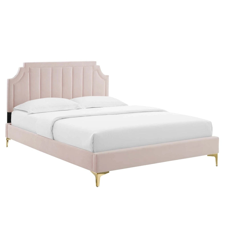 Lit Queen plateforme en velours Gris clair / Rose / Bleu marine / Menthe / Rose poudré / Blanc / Bleu sarcelle / Anthracite – 1 personne
