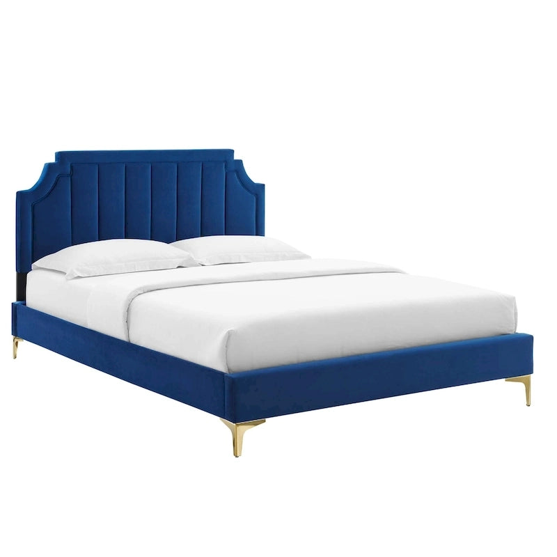Lit Queen plateforme en velours Gris clair / Rose / Bleu marine / Menthe / Rose poudré / Blanc / Bleu sarcelle / Anthracite – 1 personne