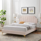 Lit Queen plateforme en velours Gris clair / Rose / Bleu marine / Menthe / Rose poudré / Blanc / Bleu sarcelle / Anthracite – 1 personne