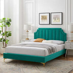 Lit Queen plateforme en velours Gris clair / Rose / Bleu marine / Menthe / Rose poudré / Blanc / Bleu sarcelle / Anthracite – 1 personne