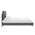 Lit Queen plateforme en velours Gris clair / Rose / Bleu marine / Menthe / Rose poudré / Blanc / Bleu sarcelle / Anthracite – 1 personne