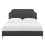Lit Queen plateforme en velours Gris clair / Rose / Bleu marine / Menthe / Rose poudré / Blanc / Bleu sarcelle / Anthracite – 1 personne