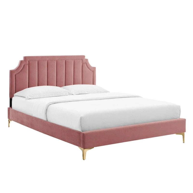 Lit Queen plateforme en velours Gris clair / Rose / Bleu marine / Menthe / Rose poudré / Blanc / Bleu sarcelle / Anthracite – 1 personne