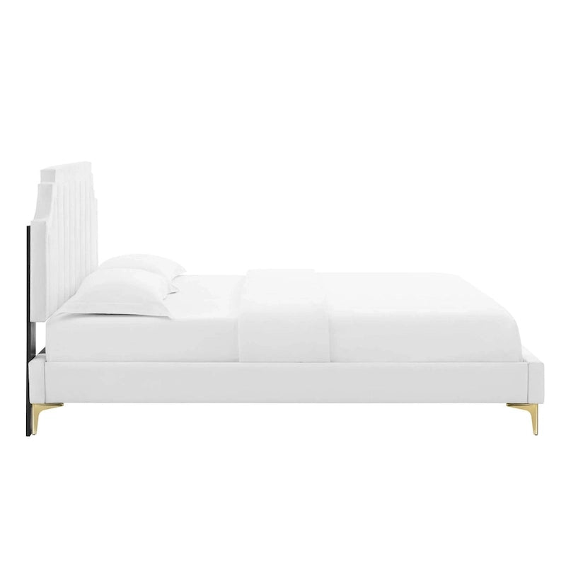 Lit Queen plateforme en velours Gris clair / Rose / Bleu marine / Menthe / Rose poudré / Blanc / Bleu sarcelle / Anthracite – 1 personne