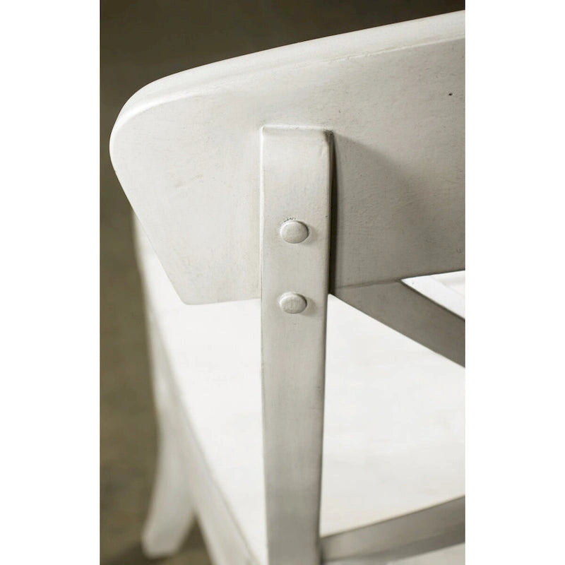 Chaise de salle à manger latérale à dossier croisé X Smoky White, ensemble de 2