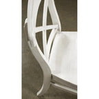 Chaise de salle à manger latérale à dossier croisé X Smoky White, ensemble de 2