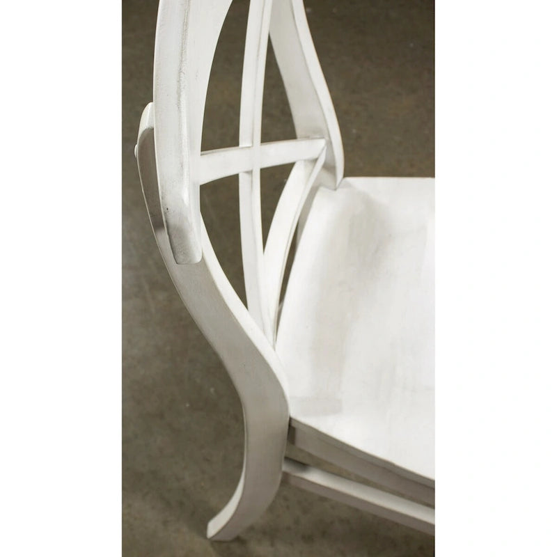 Chaise de salle à manger latérale à dossier croisé X Smoky White, ensemble de 2