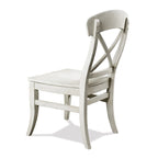 Chaise de salle à manger latérale à dossier croisé X Smoky White, ensemble de 2