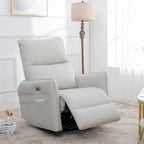 Fauteuil inclinable, pivotant et basculant électrique gris clair, 1 place