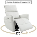 Fauteuil inclinable, pivotant et basculant électrique gris clair, 1 place