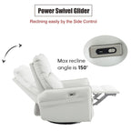 Fauteuil inclinable, pivotant et basculant électrique gris clair, 1 place