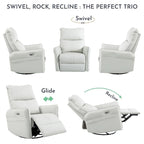 Fauteuil inclinable, pivotant et basculant électrique gris clair, 1 place