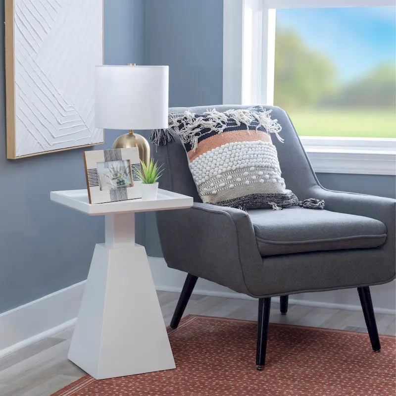 Table d'appoint moderne noire et blanche — Pour 1