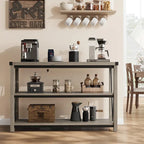 Console rustique à 3 niveaux gris/marron