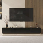 Meuble TV blanc laqué avec éclairage LED — 1 unité