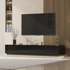 Meuble TV blanc laqué avec éclairage LED — 1 unité
