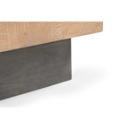 Table d'appoint en bois massif Marron foncé / Marron / Gris foncé — Style moderne, 1 personne