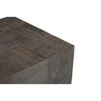 Table d'appoint en bois massif Marron foncé / Marron / Gris foncé — Style moderne, 1 personne