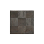 Table d'appoint en bois massif Marron foncé / Marron / Gris foncé — Style moderne, 1 personne