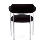 Chaises de salle à manger en tissu noir/blanc/gris avec pieds en métal, lot de 2 ou 4