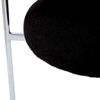 Chaises de salle à manger en tissu noir/blanc/gris avec pieds en métal, lot de 2 ou 4